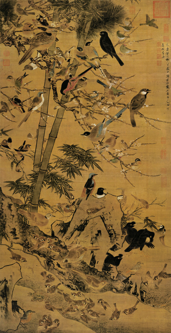 bian-jingzhao_three-friends-and-hundred-birds-600x1165